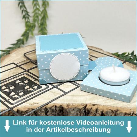 Klappbox quadratisch - Stanzschablone